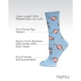 thumbnail image 3 of MeMoi Women's Flying Pigs Bamboo Crew Socks - Womens - Female, 9-11, Light Blue, 3 of 7