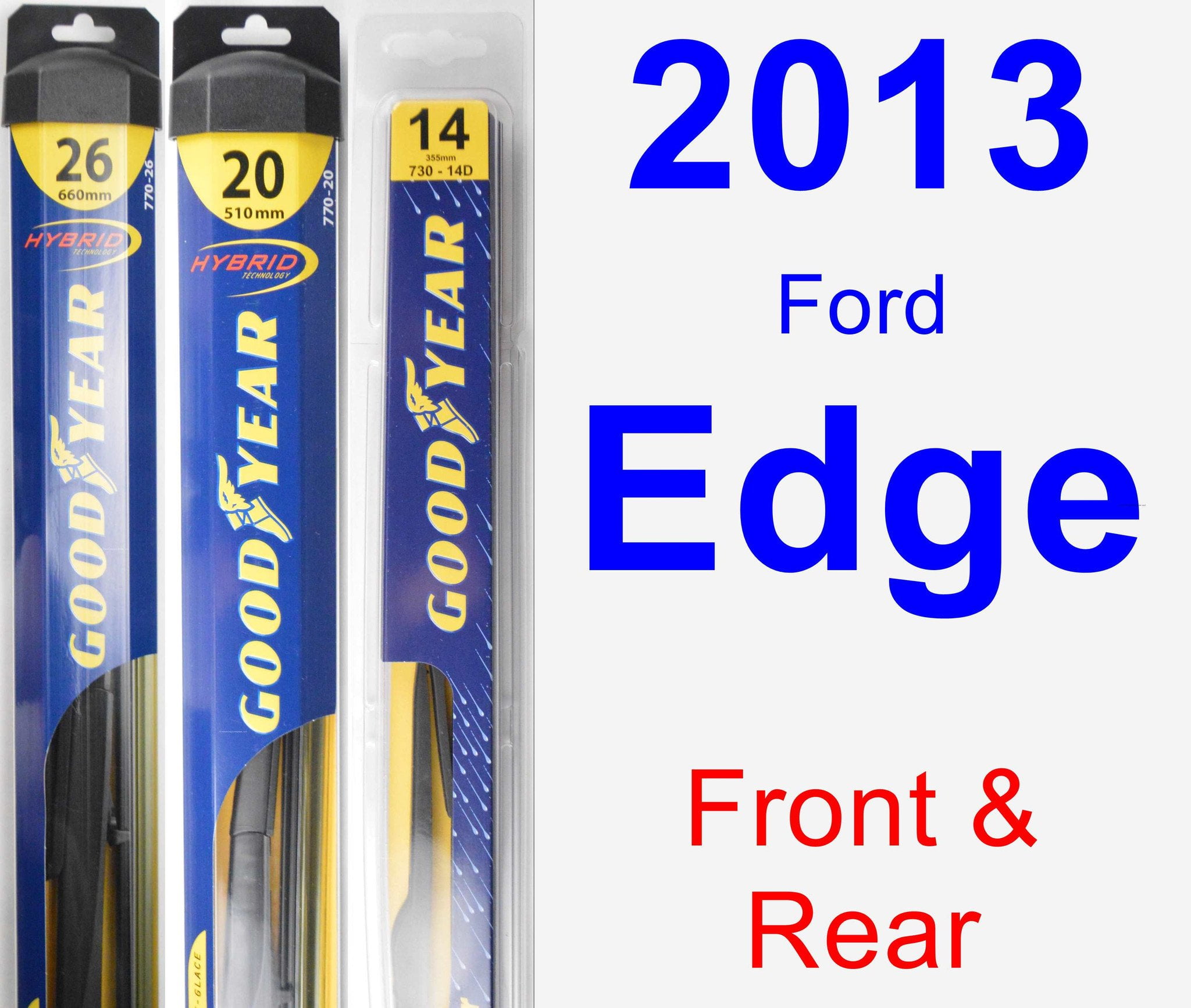 Ford Edge Wiper Blades Size