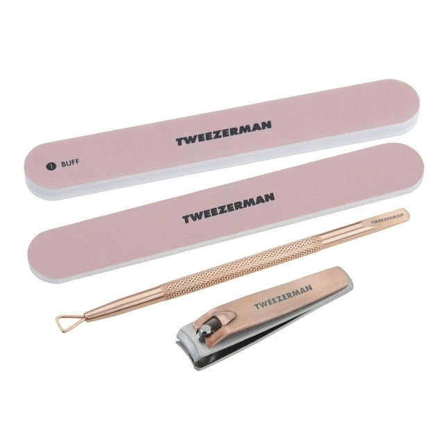 Kit de manicura Tweezerman Rose Gold, juego de 4 piezas