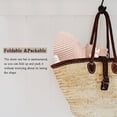 thumbnail image 4 of Sombrero de 56-58cm de circunferencia para mujer, sombrilla de verano para exteriores, sombrero con protección solar, sombrero de paja transpirable, conjunto de sombrero de playa y bolsa de paja, 4 of 5