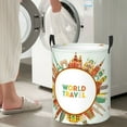 thumbnail image 4 of Goofa World Travel3 Printed Circular Hamper,Laundry Basket with Handles,Storage Baskets Foldable,Large Capacity Laundry Hamper-Medium, 4 of 8