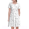 thumbnail image 1 of Balery Airplane Vestidos sueltos de manga corta para mujer, vestidos de verano 2025, vestidos casuales de corte A con vuelo., 1 of 6