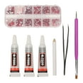 thumbnail image 2 of Rhinestones Glue Kit, 6 Sizes Shiny Clear Glue Kit with Rhinestone  for Clothes Fabric Red, 2 of 8