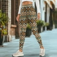 thumbnail image 4 of Renewold American Tribal Yellow Brown Yoga Pants with Pockets for Women Stretch High Waisted Tummy Control Workout Tights Buttery Soft Graphic Leggings Sportswear Basic Pants, M, 4 of 8