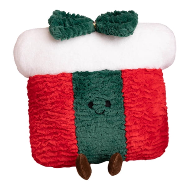 Cojín de peluche navideño, decoración navideña, cojín de respaldo suave decorativo Caja de regalo