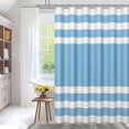 thumbnail image 2 of Mizhona Minimalist Stripes Waffle Shower Curtain,Blue Shower Curtain,Bathroom Shower Curtains,72"x72", 2 of 5
