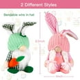 thumbnail image 3 of Dalrosia Easter Gnomes Decorations, 2PCS Plush Easter Bunny Handmade Swedish Tomte Elf Stuffed Doll Rabbit Gifts Cute Easter Faceless Dwarf Bunny Household Ornaments, Home Decor, 3 of 5