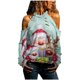 thumbnail image 1 of Mujeres moda Navidad sin tirantes impresión manga larga blusas sudadera Tops Pompotops  gfhjh10326, 1 of 5