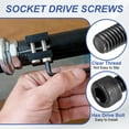 thumbnail image 3 of Uxcell Hex Socket Head Cap Screws Bolts, Carbon Steel Socket Drive Screws, Black Oxide Full Threads M6 x 18 mm 50, 3 of 7