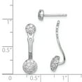 thumbnail image 2 of Primal Silver Sterling Silver Rhodium-plated Cubic Zirconia Post Earrings with Jacket, 2 of 4