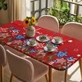 thumbnail image 3 of Independence Day Table Cloths for 4 Foot Rectangle Tables, 4th of July Red Striped Stars Patriotic Patio Waterproof Elastic Fitted Tablecloths, Washable Rectangular Table Cover for Camping, 3 of 8
