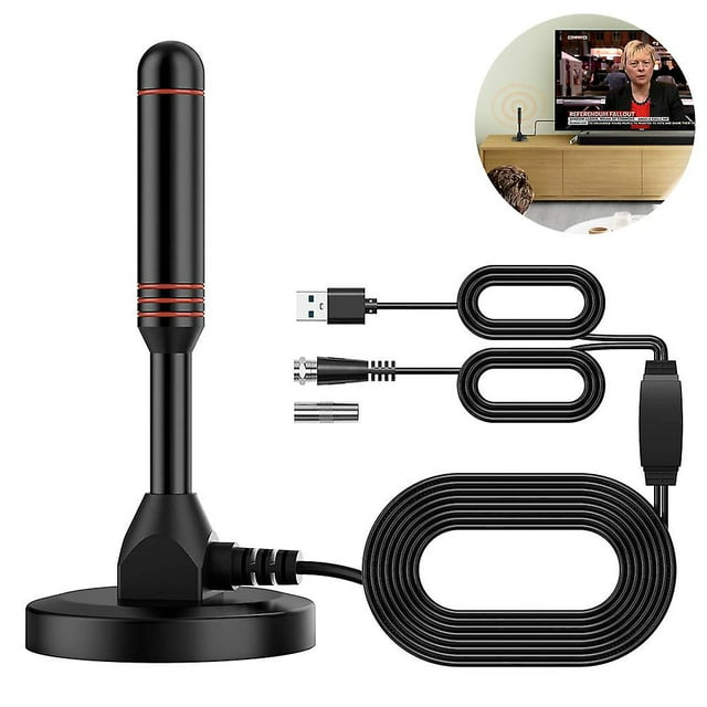 Jinsinto Antenne Intérieure avec Amplificateur - Antenne Intérieure pour Tv - Antenne Hdtv