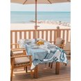 thumbnail image 2 of Outdoor Tablecloth with Umbrella Hole for Patio/Picnic/Party/Camping, Coastal Blue Crab Waterproof Table Cloth Rectangle Table Cover Washable, Summer Ocean Coral Beach Starfish (60"x 120"), 2 of 9