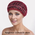 thumbnail image 2 of Zhuge 3-Piece Women’s Mesh Crochet Hair Net Snoods, Soft Rayon Knit Hair Cover, Cozy Sleeping Hair Accessory, Rose, 2 of 2