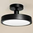 thumbnail image 5 of KICHLER Riu 14.25 in. 1-Light Black Hallway Modern Integrated LED Semi-Flush Mount Ceiling Light, 5 of 9