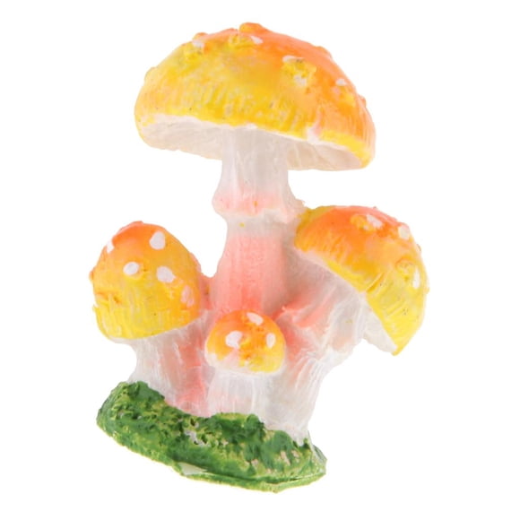 Mini estatuil de hongos Micro decoración de paisaje para , pastel, Cabeza 4 Sunnimix Adorno de jardín de hongos