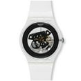 thumbnail image 1 of Swatch SUOK107 Unisex Originals Black Ghost Skeleton Dial Transparent Plastic Watch, 1 of 4