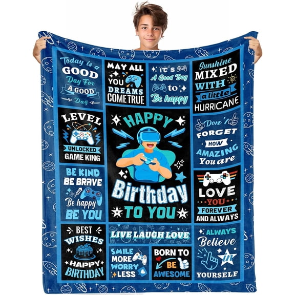 Birthday Gifts, 1 2 3 4 5 6 7 8 9 10 11 12 13 14 15 16 17 18 19 20 Year Old Boy Birthday Gift, Birthday Gifts For Him, Boyfriend Birthday Gift Ideas, Birthday Gifts For Boys, Kids Blanket 40x50in