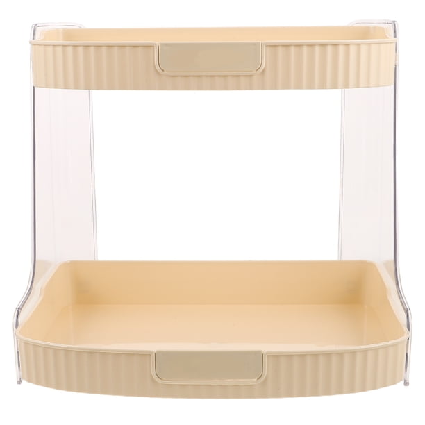 Organizador de maquillaje de gran capacidad: soporte organizador de sobremesa de 2 niveles, estante de plástico para guardar joyas, artículos de papelería y más.