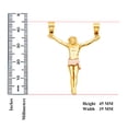 thumbnail image 3 of 14K Two Tone Gold Jesus Body Crucifix Cross Religious Pendant | 2T Gold Charm Pendant for Necklace Chain | Jewelry Gift for Men Women | 45 x 35 MM | 3.8 grams, 3 of 9
