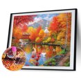 thumbnail image 1 of Cuadros Decorativos Kits de pintura de diamantes 5D DIY lago de otoño taladro redondo completo decoración de pared manualidades DQrwqpou Nuevos Originales, 1 of 9