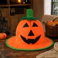 thumbnail image 6 of ZsaeSM Halloween Pumpkin Hat for Kids Funny Novelty Cute Hat with Wide Brim Performance Cosplay Cap for Trick or Treat Party, 6 of 7