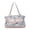 Blue 380x230x140, variant on Women PU Shoulder Handbag Large Capacity Retro Motorcycle Tote with Multiple Pockets for Commute (Blue Pink)