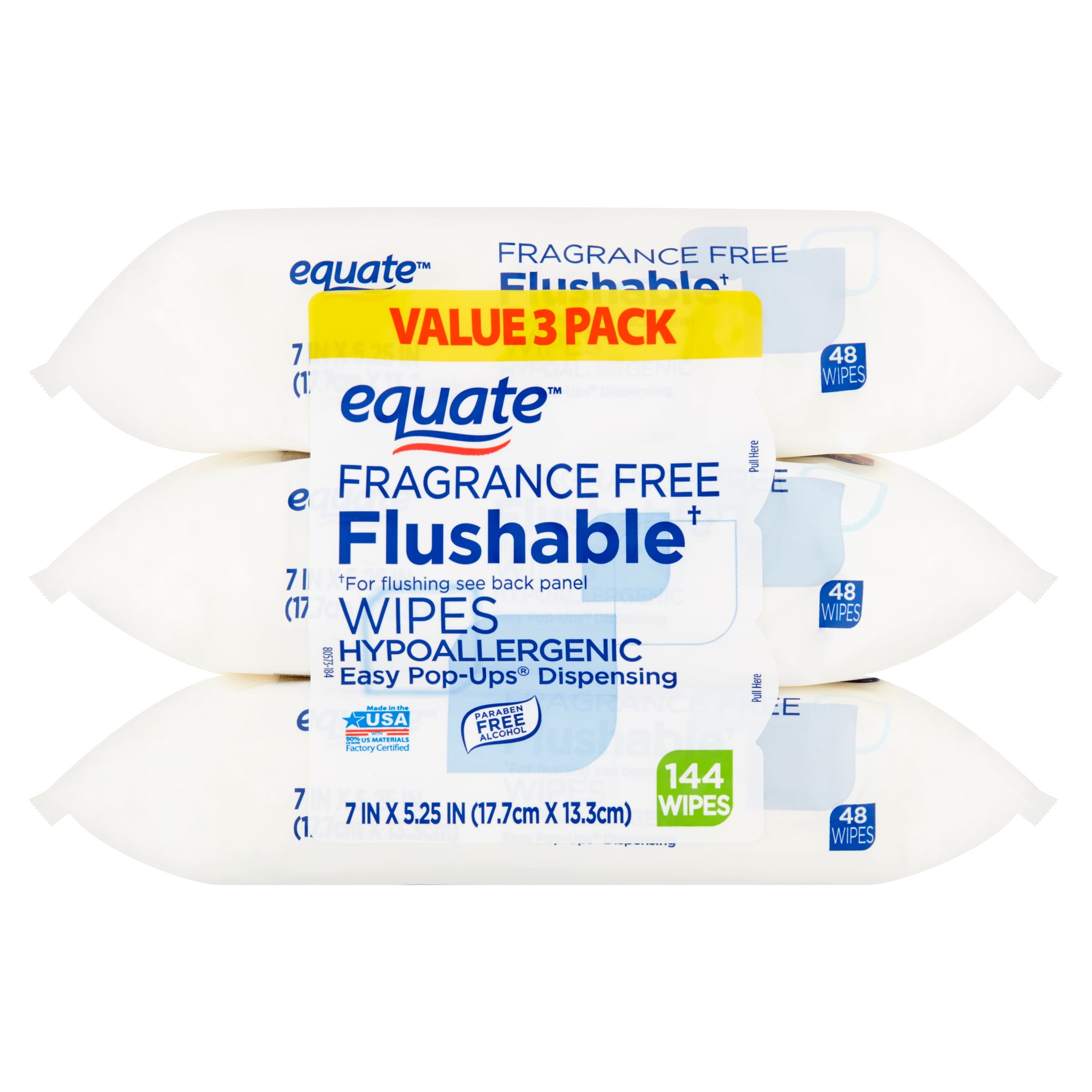 equate fragrance free wipes