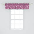thumbnail image 2 of Ambesonne Grey Floral Birds Window Valance, Whimsical Animals, 54" X 12", Pale Fuchsia and Eggplant, 2 of 3