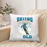 Fine - Textured Skiing Graphic Decorative Pillow