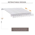 thumbnail image 6 of Outsunny 10' x 8' Retractable Awning, Patio Awnings, Sunshade Shelter w/ Manual Crank Handle, UV & Water-Resistant Fabric and Aluminum Frame for Deck, Balcony, Yard, Beige Stripes, 6 of 6