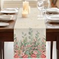 thumbnail image 3 of Table Runners 72 Inches Long Dress Scarves, Floral Leaves Farmhouse Kitchen Table Runner, Coffee Tablerunners, Summer Botanical Weeping Watercolor Vintage 14x72 Inch, 3 of 9
