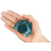 Kidz Rocks Agate Geode Teal 4" 13-15 oz Raw Rock Mineral Specimen Healing Stone