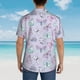 thumbnail image 4 of Fotbe Purple Butterfly Camisa Hawaiana para Hombre Unisex – Camisa Casual de Verano con Botones de Manga Corta de Algodón y Lino,X-Large, 4 of 7
