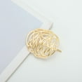 thumbnail image 5 of Unique Bargains 1 Pc Ponytail Buckle Hair Clip Oval Lines Hair Ponytail Cuff for Women Matte Gold Tone, 5 of 5