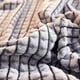 thumbnail image 5 of Extra Plaid Blanket, Plaid Fleece Blanket (grey And White, 120x200cm), 5 of 5