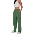 thumbnail image 4 of Womens Cargo Sweatpants Casual Baggy Fleece High Waisted Joggers Pants, 4 of 6