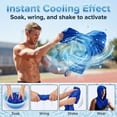 thumbnail image 6 of 2 Packs UPF 50 Cooling Ice Hoodie Towels, Instant Cool Towel for All Outdoor Sports, 6 of 9