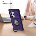 thumbnail image 4 of Optics Armor Hybrid Case with Rotating Ring Stand and Privacy Camera Lens Cover for Samsung Galaxy S25 Ultra - Purple, 4 of 5
