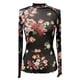 thumbnail image 3 of MHFRRA Blusa de Malla con Encaje y Cuello Alto de Manga Larga para Mujer, Elegante, Informal, Suave, Cómoda, Elástica, a La Moda Negro, 3 of 3