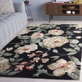 thumbnail image 2 of SAFAVIEH Jardin Leland Floral Area Rug, Black/Beige, 6' x 9', 2 of 11