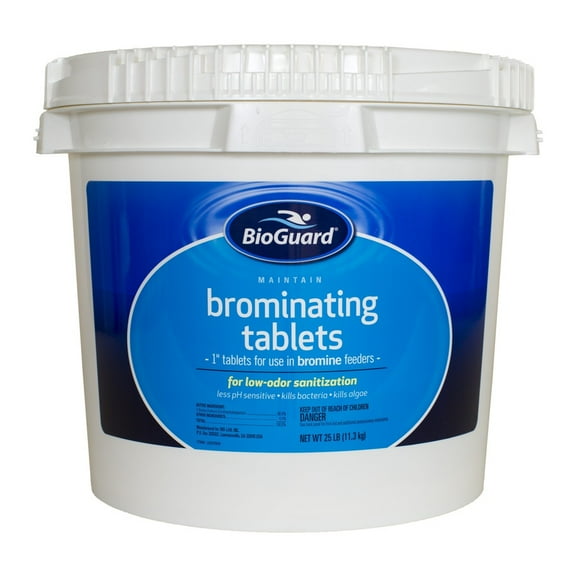 BioGuard Low Odor Bromine Tablets Pool Chemicals, 25 lb
