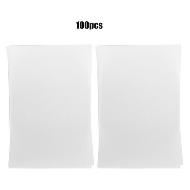 100 Pièces Papier Calque, A4 Feuille Calque Papier Dessin Blanc Papier  Papier Patron Transparent pour Esquisser Faire Une Pause Emballer Dessiner