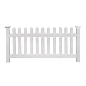 Zippity Outdoor Products Newport Permanent Picket Fence with Post and No-Dig Steel Pipe Anchor (3ft x 6ft)
