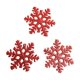 thumbnail image 2 of Paquete de 3 Copos de Nieve Navideños Brillantes de Doble Cara (10 X 10 Cm) - Colgantes de Plástico Rojo y Dorado para Árbol de Navidad y Fiestas, 2 of 6
