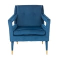 thumbnail image 2 of SAFAVIEH Mara Mid-Century Retro Tufted Accent Chair, Navy, 2 of 11