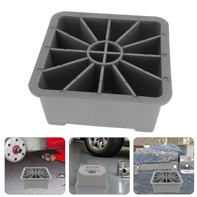 SOPOTUTU Camper Jack Pad Grey PP Leveling Block for Rv Trailer Outdoor Stability