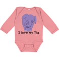 thumbnail image 3 of Inktastic I Love my Tia Elephant Purple Boys or Girls Long Sleeve Baby Bodysuit, 3 of 5