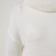 thumbnail image 3 of Gibobby Suéter de cuello alto mujer, Suéter de Punto Trenzado para Mujer 2023 con Cuello Alto y Manga Larga, Casual, Suelto, Grueso, para Exteriores(Blanco,G), 3 of 5