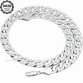 thumbnail image 2 of [Elegant Cuban Chain Necklace] ARTPAGE 925 Sterling Silver Cuban Chain Necklace - 7mm, Hip Hop Style, Elegant & Trendy, Perfect for Daily Wear, Parties, Weddings, and Holidays, Ideal Gift for Men and, 2 of 5